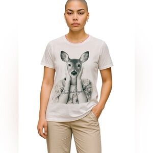 Rockstars & Angels Bambi Tee Shirt Women Color White Size  L